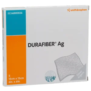 Smith & Nephew DURAFIBER Ag Faserverband mit Silber 15 × 15 cm – 5 Stück