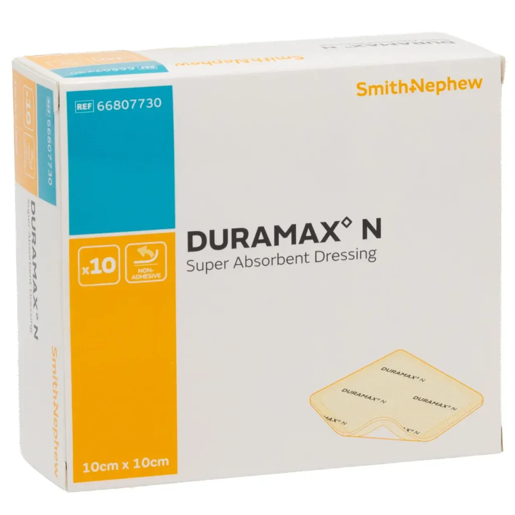 Smith & Nephew DURAMAX N Superabsorber 10 × 10 cm – 10 Stück
