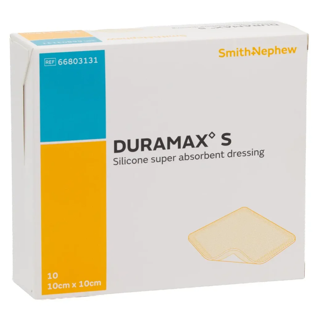 Smith & Nephew DURAMAX S Superabsorber 10 × 10 cm – 10 Stück