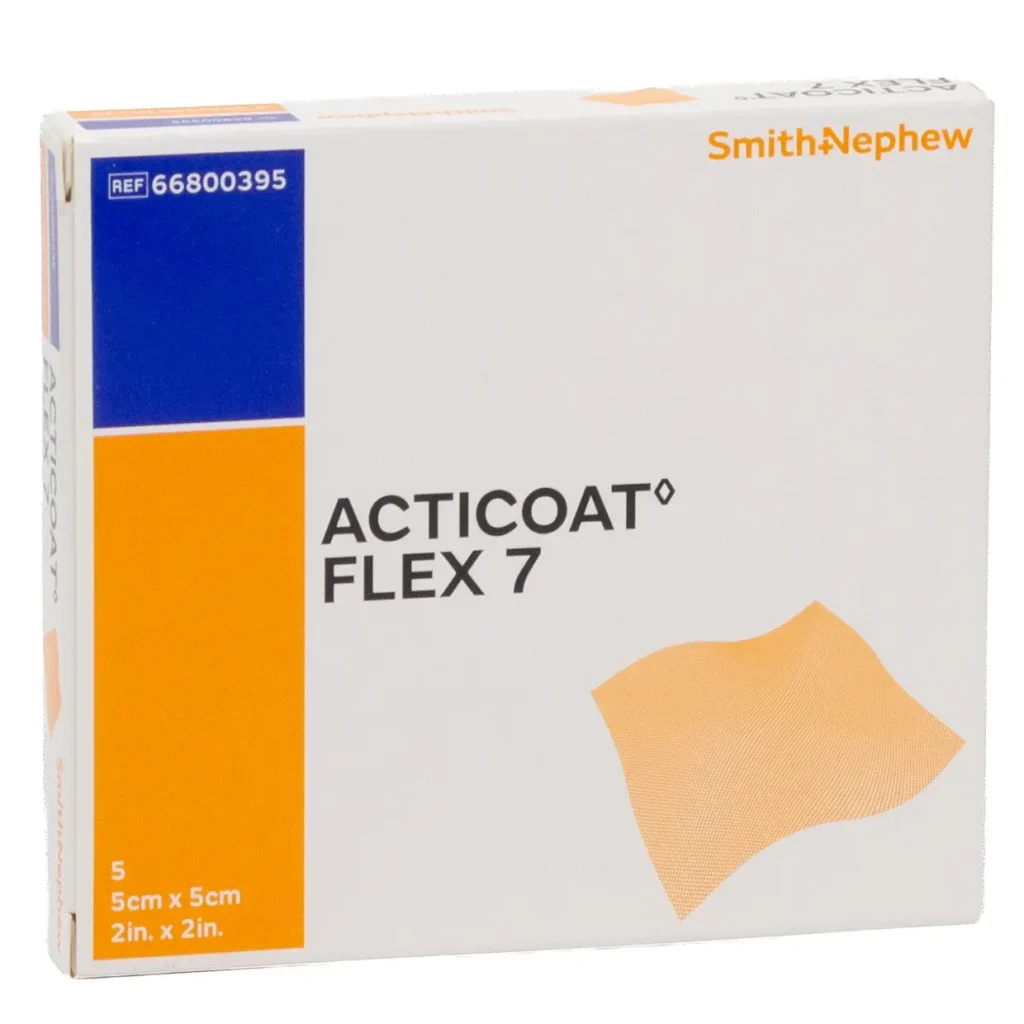 Smith & Nephew ACTICOAT FLEX 7 antimikrobielle Wundauflage 5 × 5 cm – 5 Stück