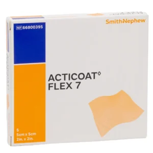 Smith & Nephew ACTICOAT FLEX 7 antimikrobielle Wundauflage 5 × 5 cm – 5 Stück