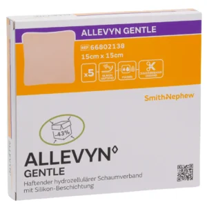 Smith & Nephew ALLEVYN GENTLE Schaumverband 15 × 15 cm – 5 Stück