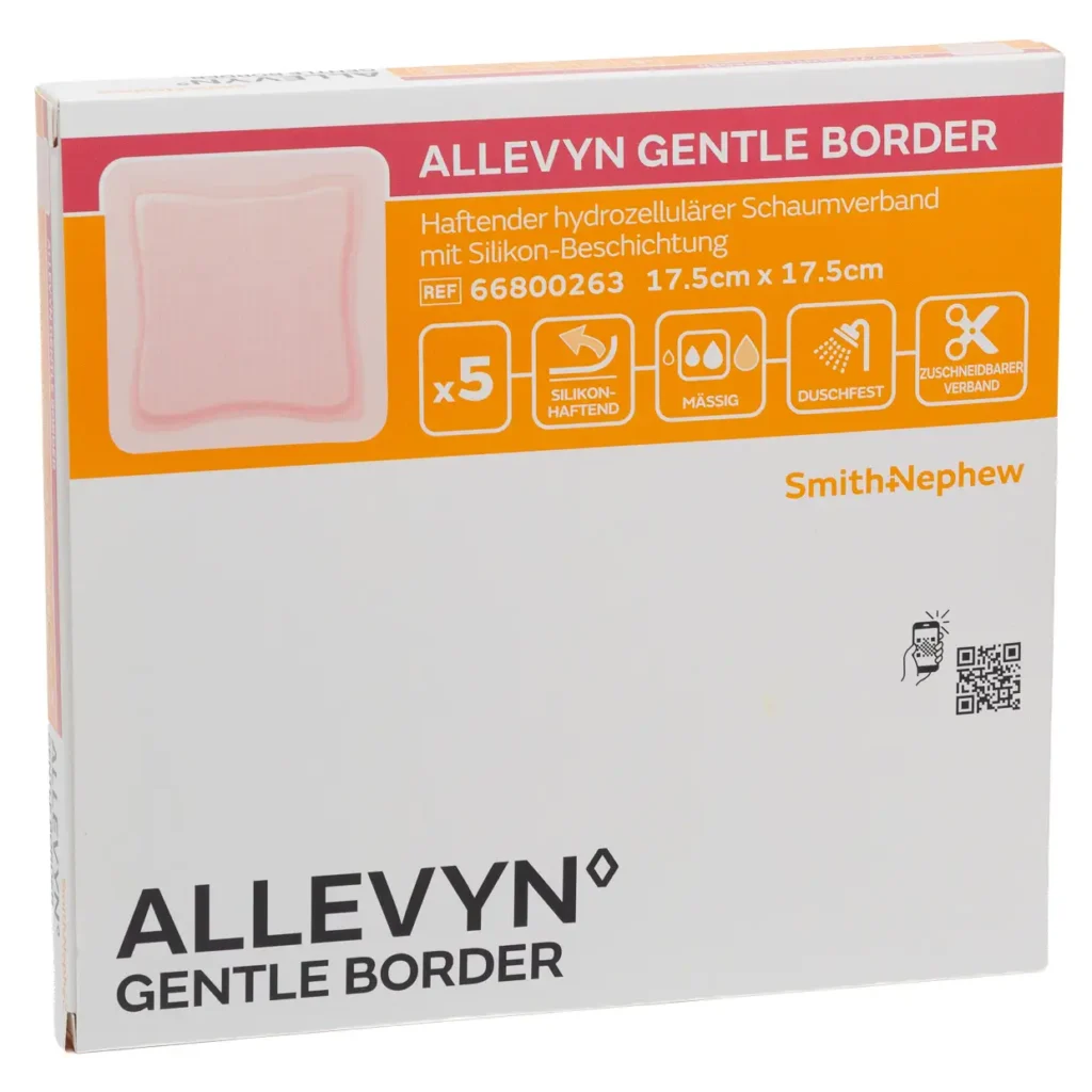 ALLEVYN GENTLE BORDER Schaumverband 17,5 × 17,5 cm – Produktfoto
