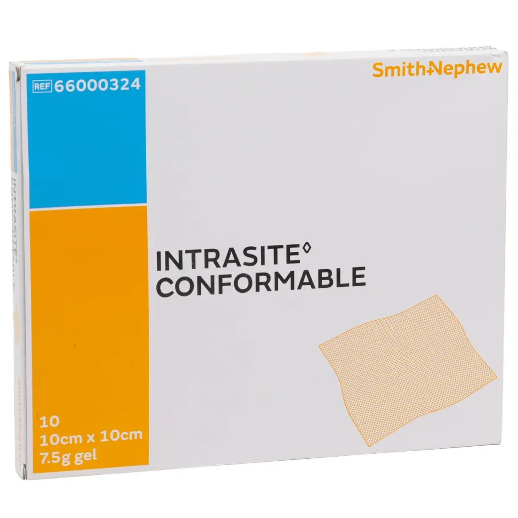 INTRASITE CONFORMABLE Hydrogelauflage 10 × 10 cm – Produktfoto