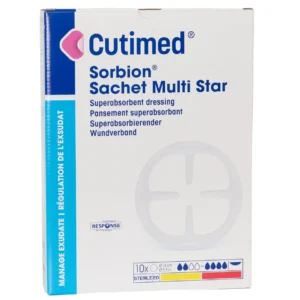 Cutimed Sorbion Sachet Multi Star Ø 14 cm – Packung mit 10 Stück