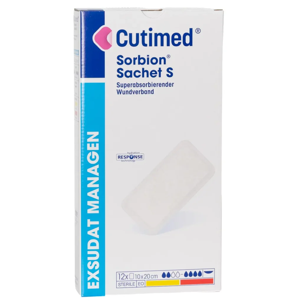Cutimed Sorbion Sachet S 10 × 20 cm – Packung mit 12 Stück