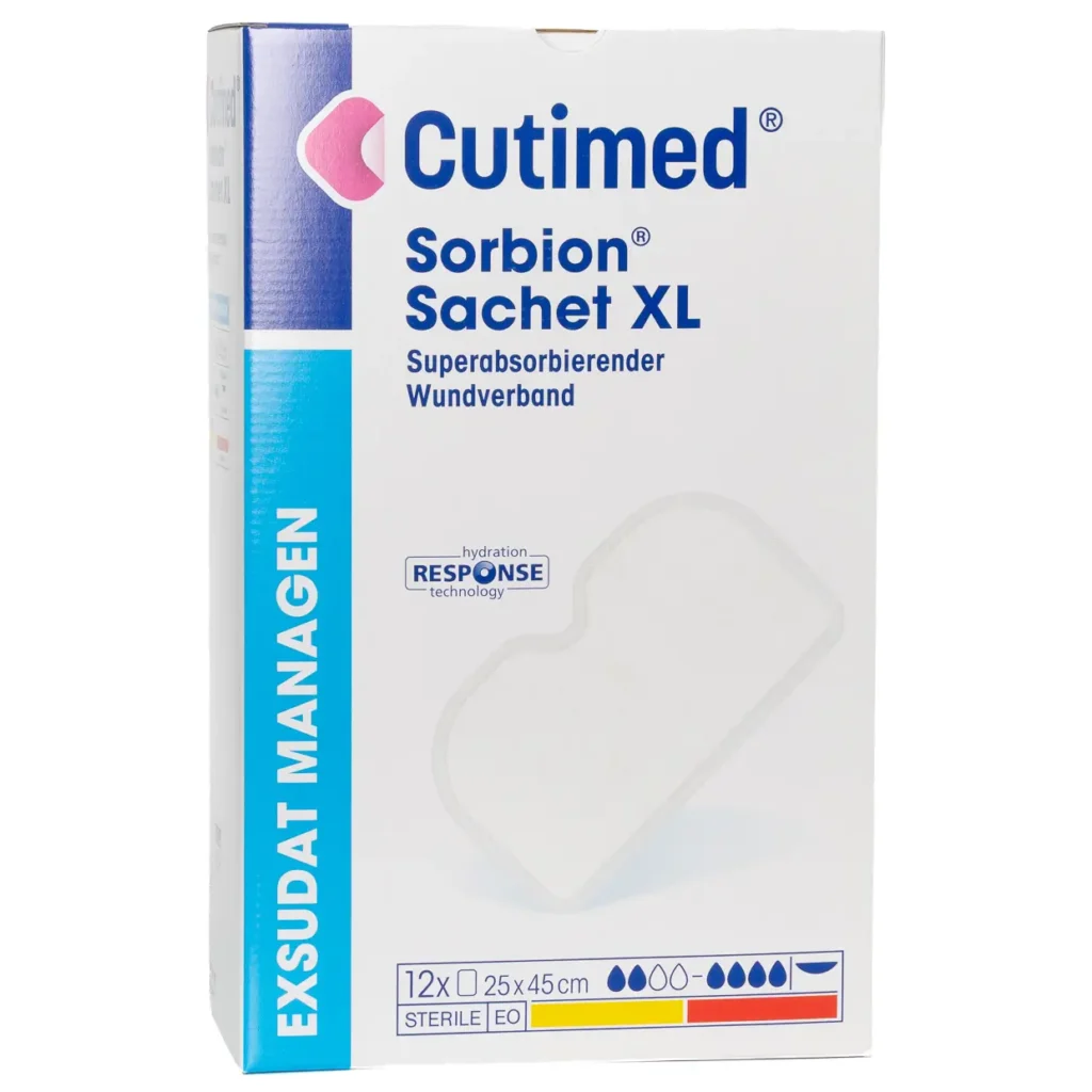 Cutimed Sorbion Sachet XL 25 × 45 cm – Packung mit 12 Stück