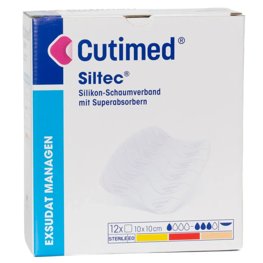 Cutimed Siltec 10 × 10 cm – Packung mit 12 Stück