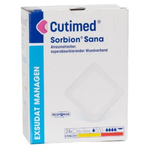 Cutimed Sorbion Sana 12 × 12 cm – Packung mit 24 Stück