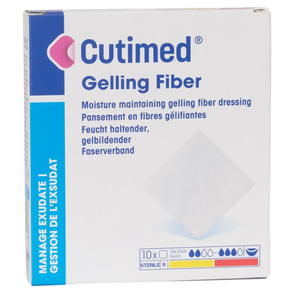 Cutimed Gelling Fiber 10 × 10 cm – Packung mit 10 Stück