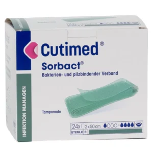 Cutimed Sorbact Tamponade 2 × 50 cm – Packung mit 24 Stück
