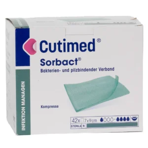 Cutimed Sorbact Kompresse 7 × 9 cm – Packung mit 42 Stück