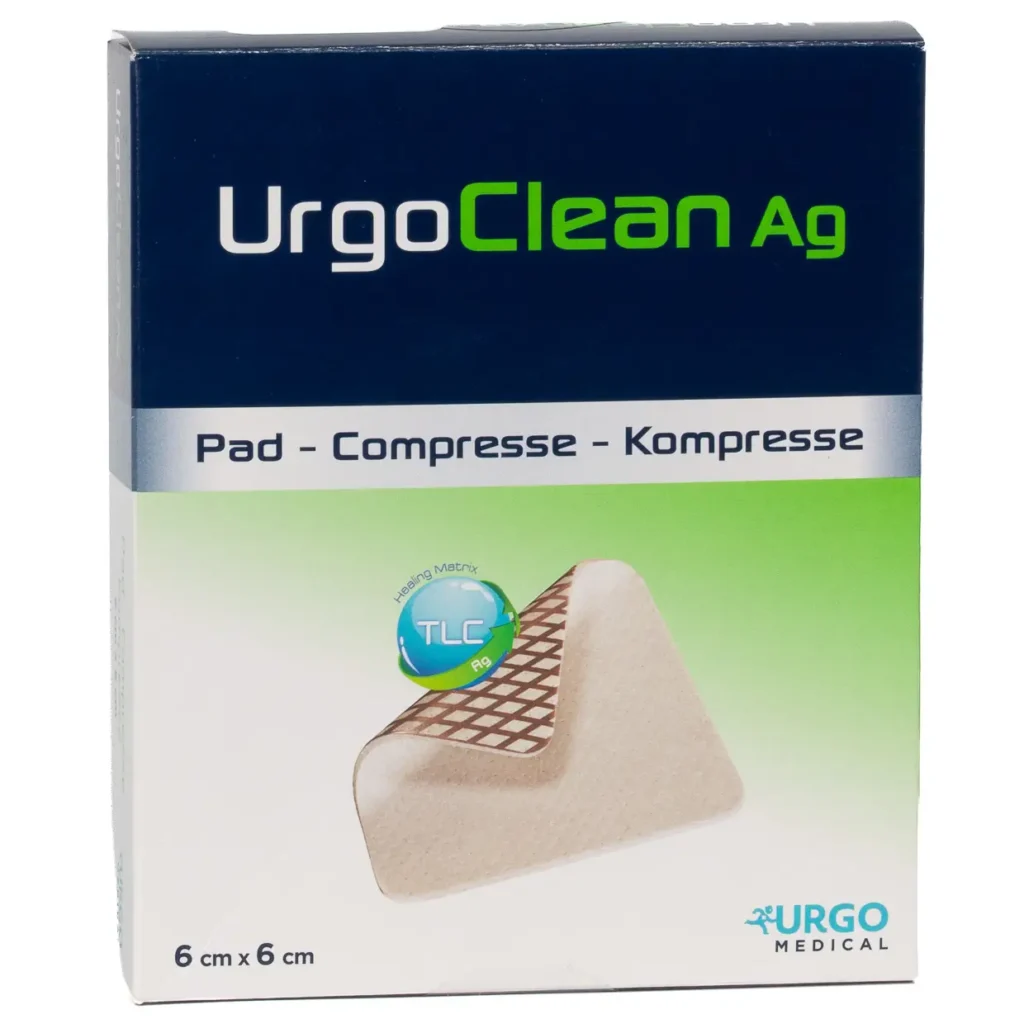 Packung UrgoClean Ag, 6 × 6 cm, 10 Stück
