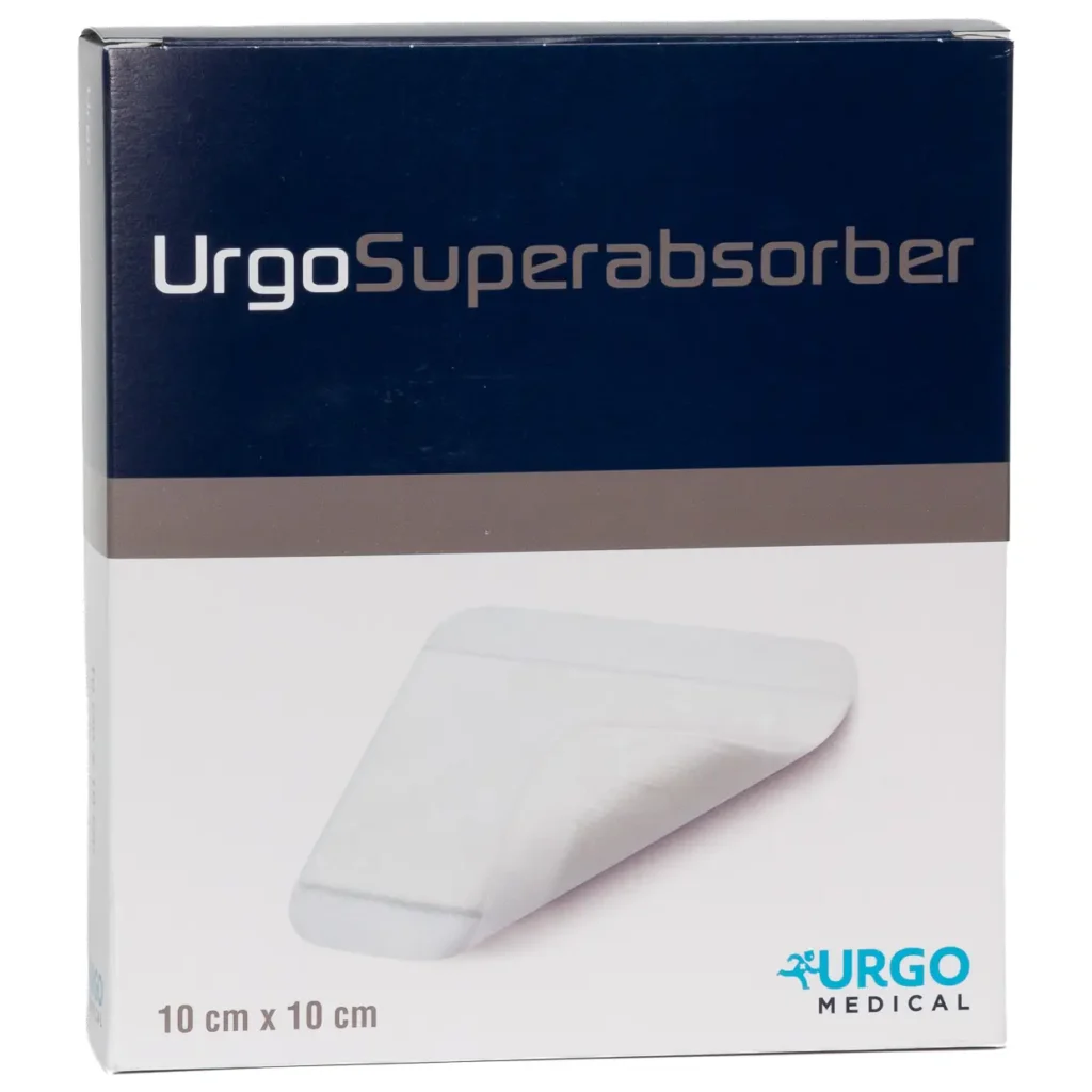 Packung UrgoSuperabsorber, 10 × 10 cm, 25 Stück