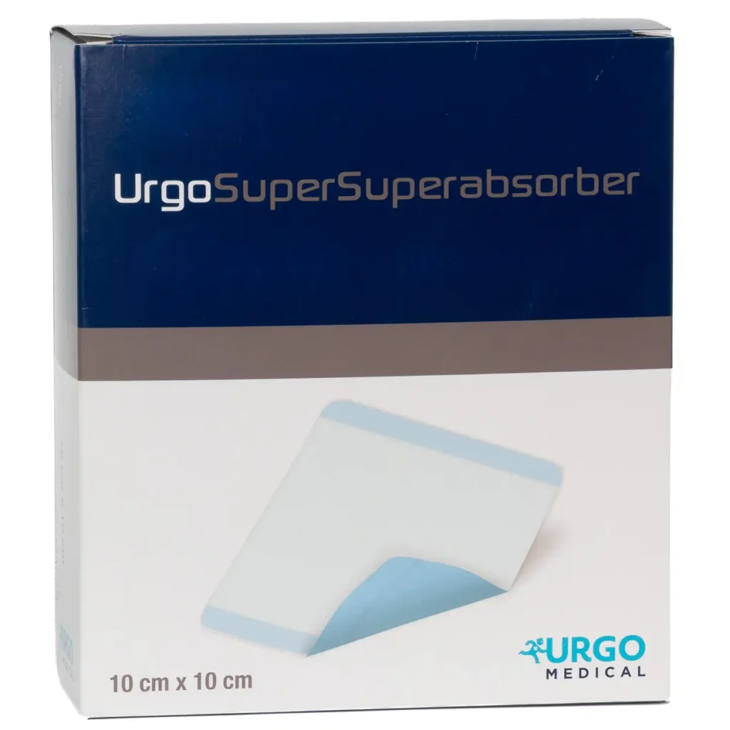 Packung UrgoSuperSuperabsorber, 10 × 10 cm, 25 Stück