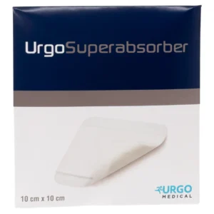 Packung UrgoSuperabsorber, 10 × 10 cm, 10 Stück