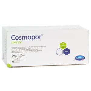 HARTMANN Cosmopor silicone, 20 × 10 cm, 25 Wundverbände – Produktverpackung