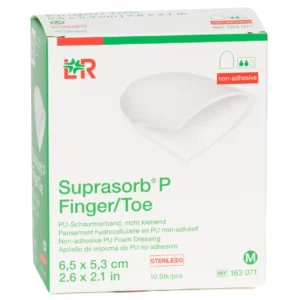 Verpackung Suprasorb P Finger/Toe M Schaumverband, 6,5 × 5,3 cm, 10 Wundauflagen