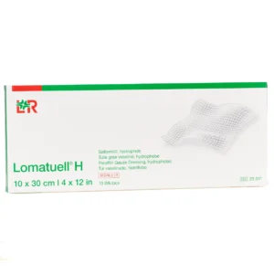 Verpackung Lomatuell H Salbentüll, 10 × 30 cm, 10 Wundauflagen