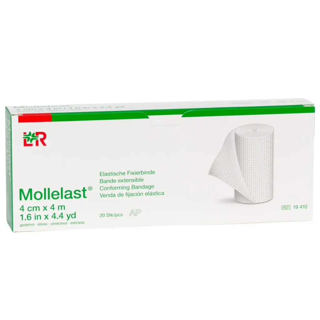 Verpackung Mollelast Elastische Fixierbinde, 4 cm × 4 m, 20 Binden