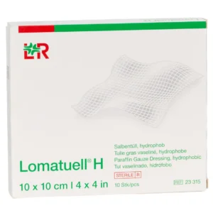 Verpackung Lomatuell H Salbentüll, 10 × 10 cm, 10 Wundauflagen