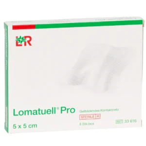 Verpackung Lomatuell Pro Gelbildendes Kontaktnetz, 5 × 5 cm, 8 Wundauflagen
