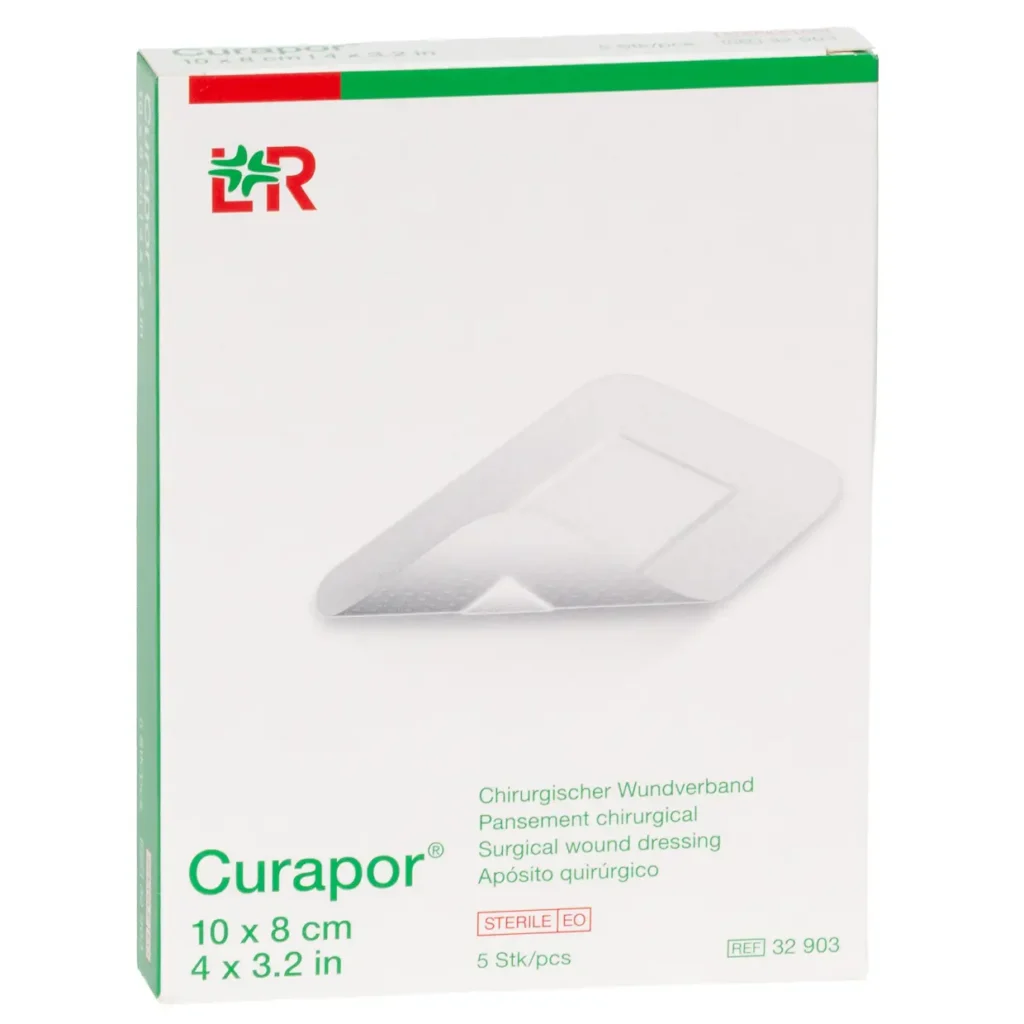 Verpackung Curapor Chirurgischer Wundverband, 10 × 8 cm, 5 Wundverbände