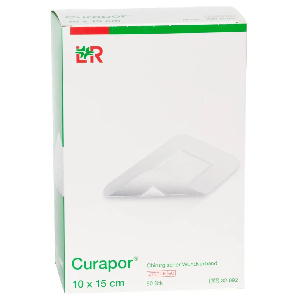 Verpackung Curapor Chirurgischer Wundverband 10 × 15 cm, 50 Wundverbände