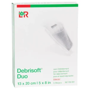 Verpackung Debrisoft Duo Debridement-Pad 13 × 20 cm, 5 Pads